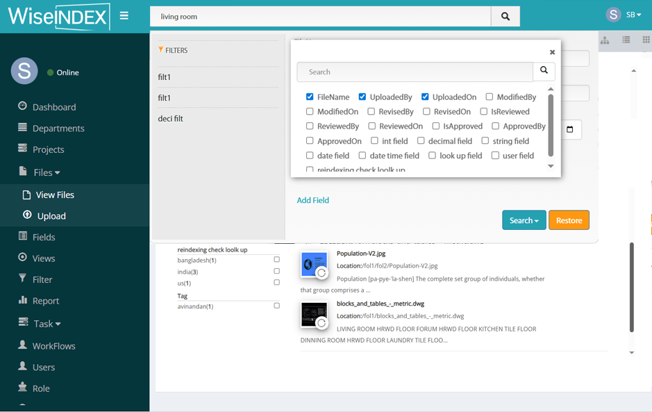 Search UI